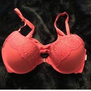 aerie Coral Lace Front-Close T-Shirt Bra